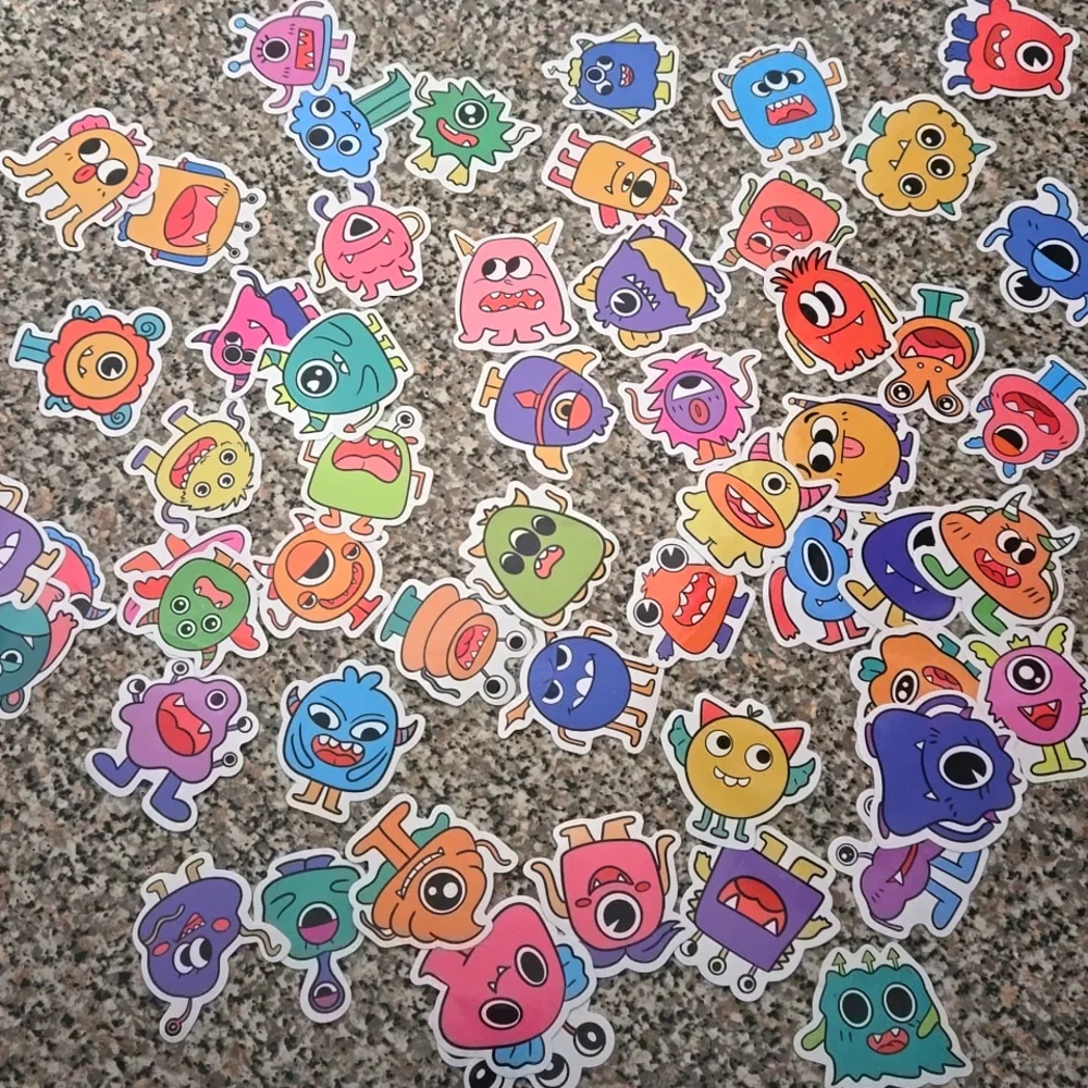 🍒🍒 Colorful Monster Stickers (set of 10)
